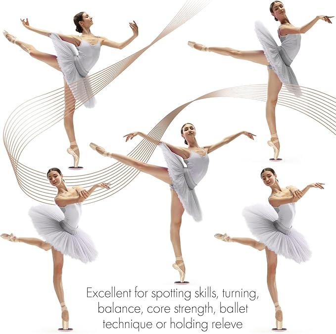 Ballet Pirouette Disc for Dancers - Portable Turn Disc for Dancing on Releve, Gymnastics and Ice Skaters - for Better Pirouette Technique, Releve, Turns and Dance Spinning-FlexoryFit