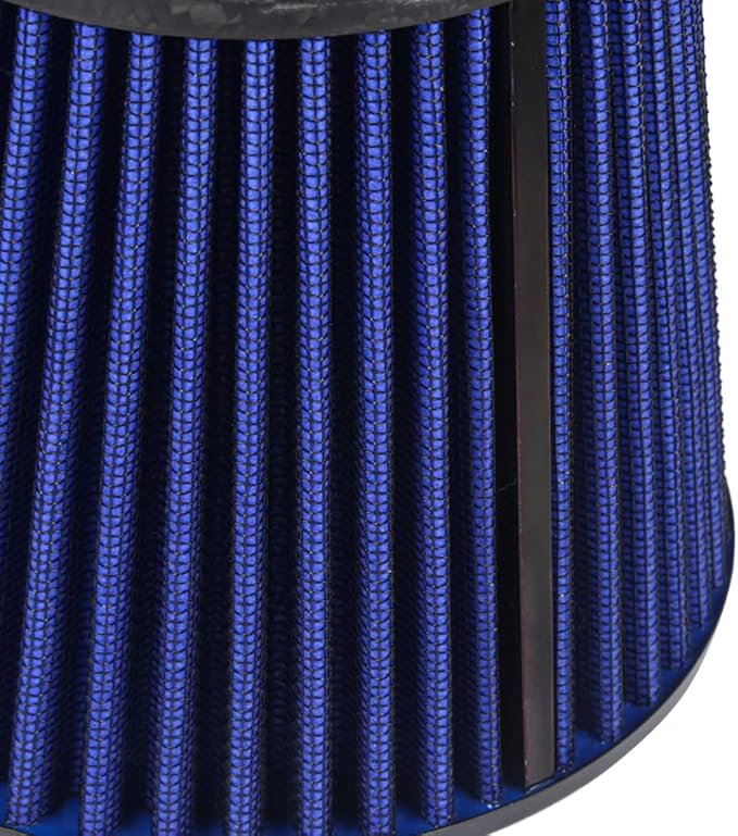 Kyostar Universal Carbon Fiber 3.5 Inch 89mm Air Intake Cone Filter Replacement Quality Dry Air Filter, Blue