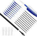 31Inch Carbon Arrows, Targeting Practice Hunting Arrow, Turkey Feather Fletching Arrow, with Removable Tips and nocks for Recurve & Compound Bow