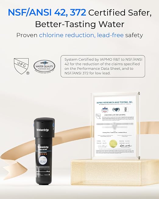 Waterdrop 10UA Under Sink Water Filter System, Bad Taste & Odor, Under Counter - Image 4