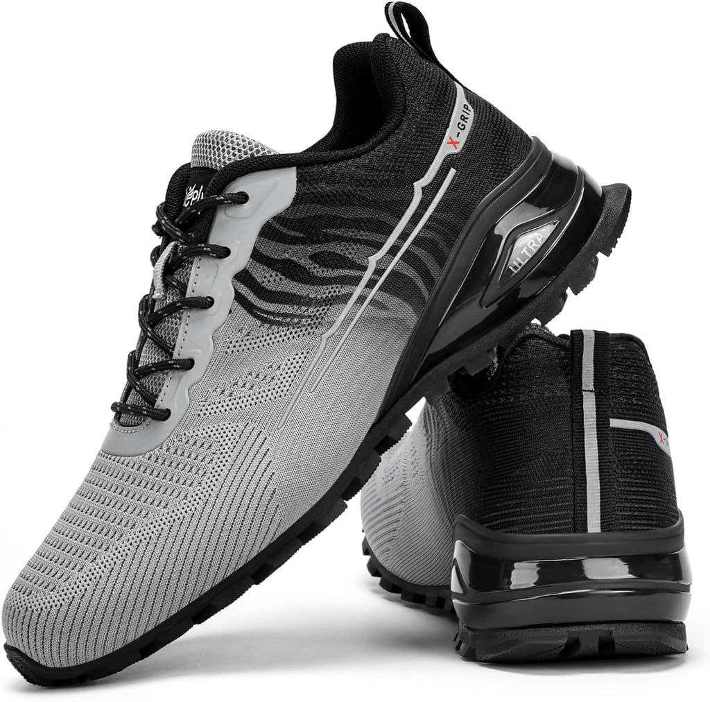 Kricely Men's Trail Running Shoes Fashion Walking Hiking Sneakers for Men Tennis Cross Training Shoe Outdoor Snearker Mens Casual Workout Footwear