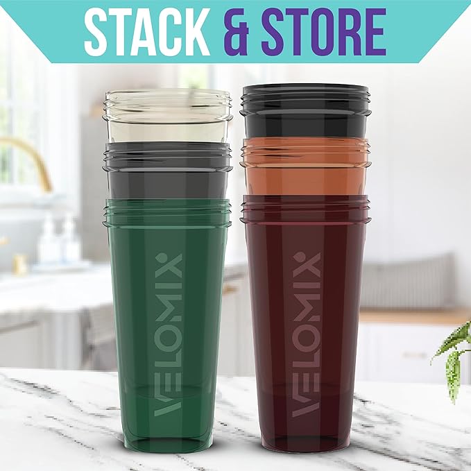 '-6 PACK- 28 oz Protein Shaker Bottle for Protein Mixes - 6x Wire Whisk | Leak Proof Shaker Cups for Protein Shakes | Protein Shaker Bottle Pack | Protein Shake Cup (Earth Tones Collection)-FlexoryFit