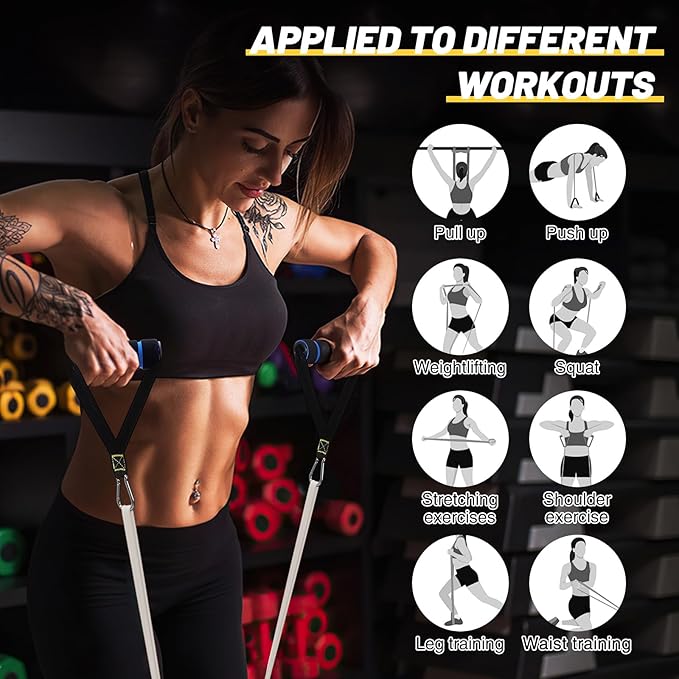 Resistance Bands Set, Pull Up Assistance Bands Pull Up Bands Exercise Bands for Men Women, Workout Bands for Working Out, Muscle Strength Training, Body Stretching-FlexoryFit