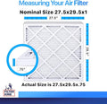 Filter King 27.5x29.5x1 Air Filter | 4-PACK | MERV 8 HVAC Pleated A/C Furnace Filters | MADE IN USA | Actual Size: 27.5 x 29.5 x .75"