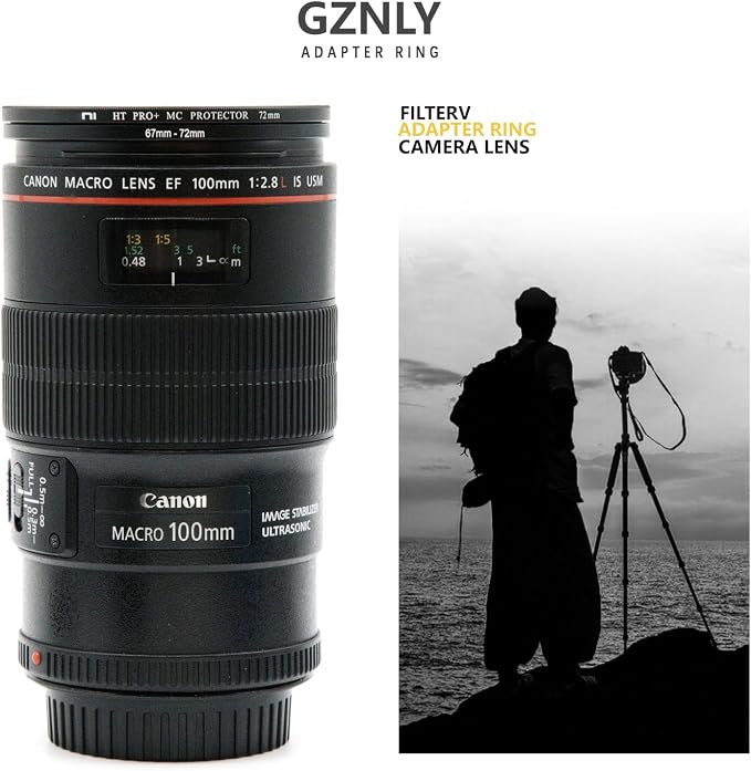 49mm to 40.5mm Step-up Adapter Rings Filter Adapter Black Metal Step Down - Image 7