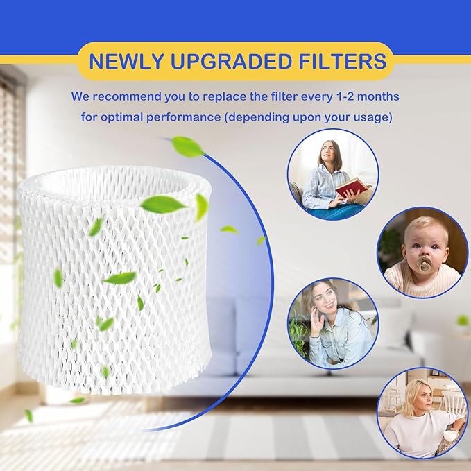 Humidifier Wicking Replacement Filter Compatible with Canopy Bedside and Nursery Humidifier, Wood Pulp & Paper Filter, 5 Pack