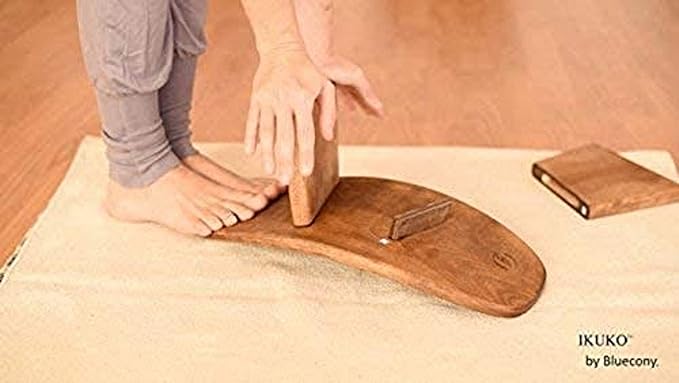 Meditation Bench IKUKO Original, Portable Version with Bag, Locally Handmade Wooden Kneeling Ergonomic Seiza Seat, Prana Yoga - 2 Colors, 3 Height Sizes-FlexoryFit
