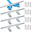 Chromium-Plated Boat Cleat, Boat Dock Cleats Open Base, Boat Cleats-Dock Cleat, Dock Cleats with Fasteners, Rope Cleat for Tying up Boats,Marine Decor(2Size,2Pack,4Pack)