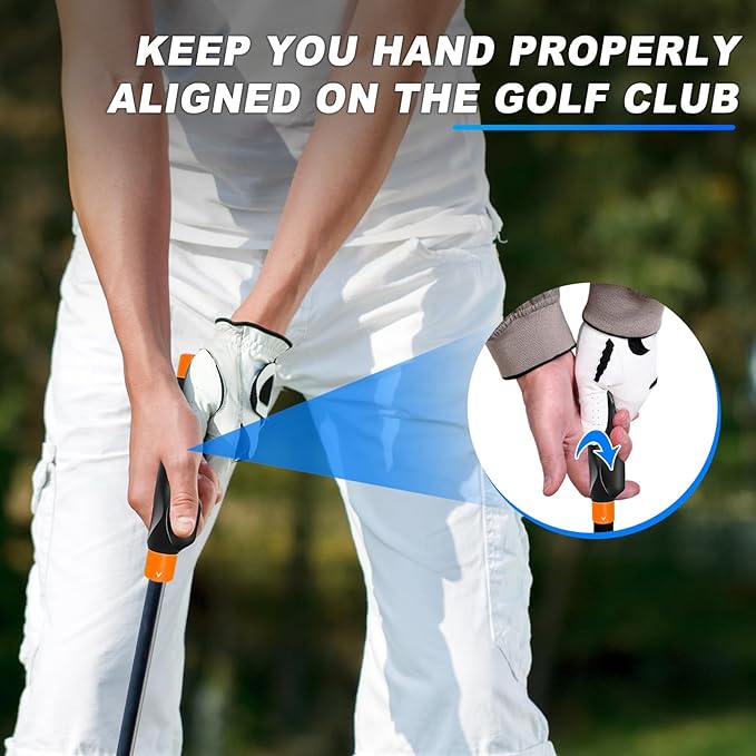 Golf Grip Trainer, Golf Club Grip, Golf Grip Training Aid, Helps Improve and Train Correct Hand Position (Right Hand )-FlexoryFit