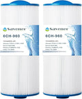 Spa Filter 6CH-960 Replaces Jacuzzi Filters J-300 J-400,Unicel 6CH-960, PJW60TL-F2S,Filbur FC-2800,6540-476, 6540-383,Hot Tub Filter with Closed Handle(Not be Removed)- 2 Pack