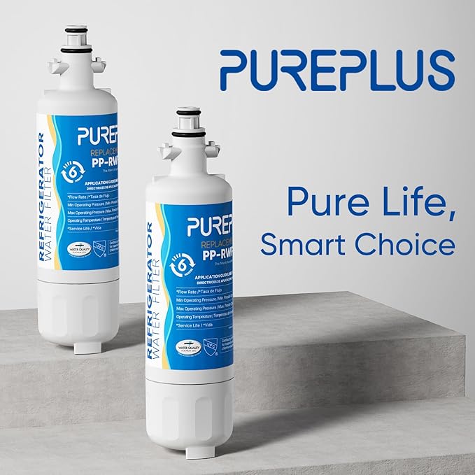 PUREPLUS 469690 LT700P Replacement for LG Kenmore Elite 9690, ADQ36006102, ADQ36006101, LFXS30766S, LFX28968ST, LFX31925ST, LFX31945ST, RWF1052, LT120F, Refrigerator Water and Air Filter Combo, 4Pack