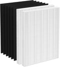 2 Pack Replacement Filter for Fellowes AeraMax 190/200/DB55/DX55 Purifier, Fits Part# 9287101 & 9324101, 2 Filter and 6 Carbon Filter