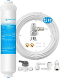 Inline Water Filter Kit for Ice Maker and Refrigerator, Include Feed Water Valve by HAOCHENKitchenAccessories