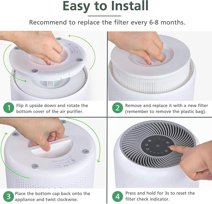 Core 200S Replacement Filter 3-in-1 HEPA Core 200S Filter Compatible with LEVOIT Core 200S Smart WIFI Air Puri-fier, Core 200S-RF Filters, 3 Pack