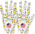 FINGER TEN Golf Gloves Men Right Handed Golfer Left Hand with Ball Marker 2 Pack Leather Breathable Comfortable Weathersof Grip Size Small Medium ML Large XL