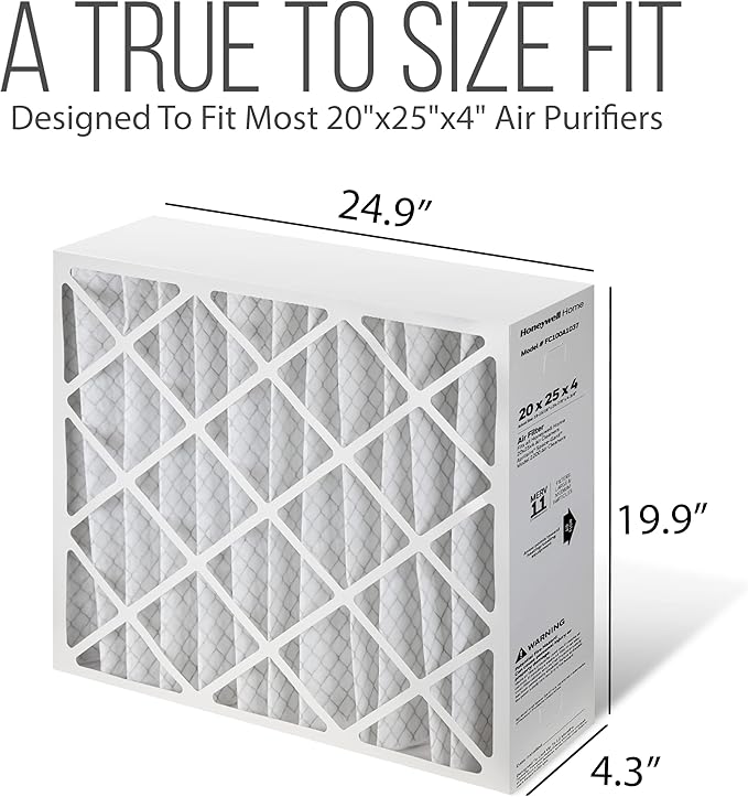 Furnace Filters FC100A1037 - HVAC 20x25x4 Air Filter Replacement Merv 11 with Homequip Easy Disposal Bag (5 Pack)