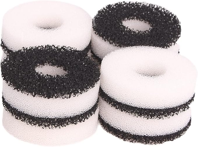 Compatible Filter Carbon Ring Service Kit Fit for Biorb Aquarium (8X Foam, 8X Carbon)