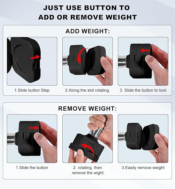 15LB 20LB 50LB Adjustable Dumbbell Set Free Weights Dumbbells Set for Women Men Hand Weights Sets Adjust Dumbbell Weight Sets for Home Gym Exercise Workout Strength Training Equipments-FlexoryFit