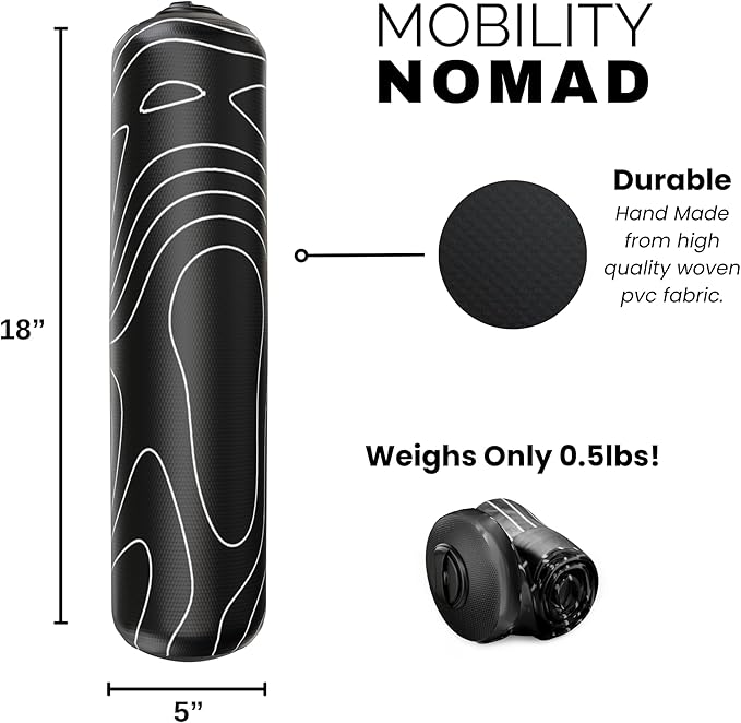 Inflatable Foam Roller – Travel Foam Roller for Muscle Recovery, Deep Tissue Massage, Physical Therapy, Hiking, Backpacking, Gym, Home – Includes Pump, Bag – Adjustable Firmness-FlexoryFit