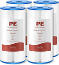SimPure 10"x4.5" Pleated Sediment Water Filter, 50 Micron Whole House Water Filter Cartridge for Well Water Compatible with FXHSC, ECP20-BB, R50-BBSA, CB1-SED10-BB (4 Pack)