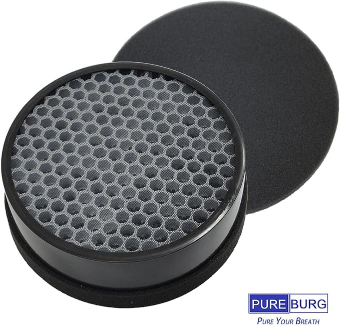PUREBURG Replacement Filter Compatible with GENIANI G-2000-FL & TCL CISNO iHome KJ65F-A1 KJ65F-A2 Air Purifiers,2-Pack H13 HEPA Activated Carbon Pre-Filters Air Clean
