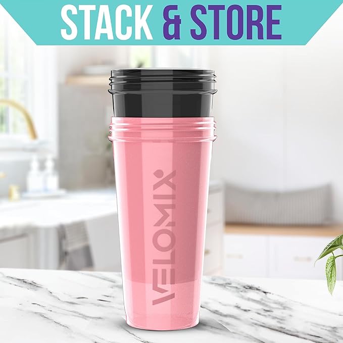 '-2 Pack- 28 oz Protein Shaker Bottles for Protein Mixes - 2x Wire Whisk | Leak Proof Shaker Cups for Protein Shakes | Protein Shaker Bottle Pack | Shakers for Protein Shakes-Pink&Black-FlexoryFit