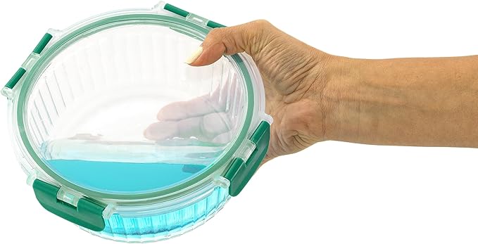 JoyJolt 24pc Borosilicate Glass Storage Containers with Lids | 12 Airtight/Freezer Safe Food Storage Containers for Pantry and Kitchen | Meal Prep Container for Lunch | Glass Tupperware Set-FlexoryFit
