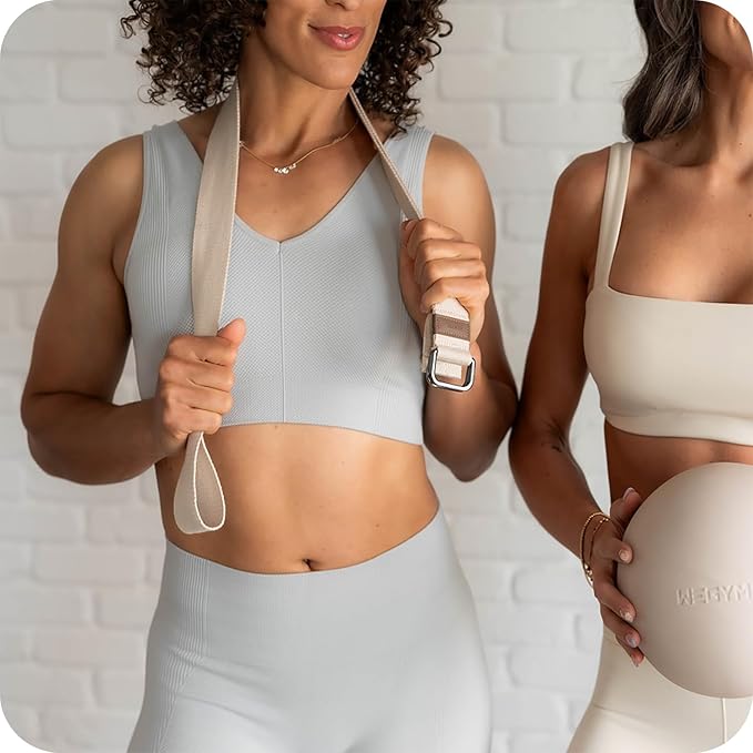 Fitness Yoga Strap, Soft Cotton Workouts Unisex Yoga Straps, Stretch Bands for Exercise and Flexibility, Yoga Belt for Fitness, Yoga, Pilates-FlexoryFit