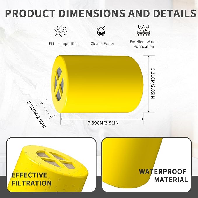 Replacement Filter Compatible with Afina Filtered Showerheads & Shower Filters (1Pack)