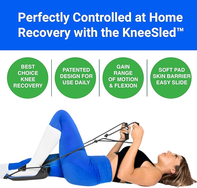 KneeSled™ Best choice after knee replacement surgery increases range of motion, stretches knees, improving mobility and flexibility leg exercise great for working out knee pain-FlexoryFit