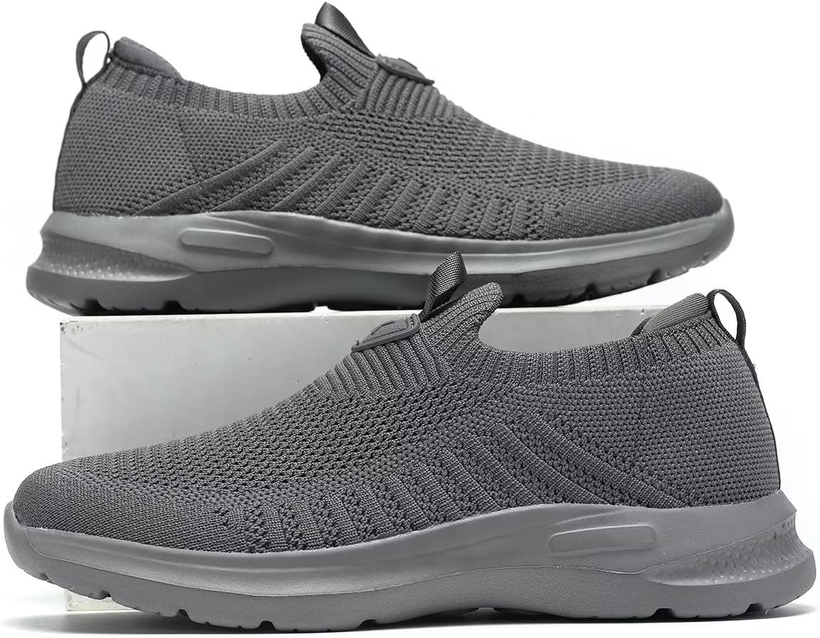 Mens Walking Shoes Lightweight Breathe Mesh Running Shoes Slip On Fashion Tennis Sneakers Comfort Gym Workout Zapatos de Hombre