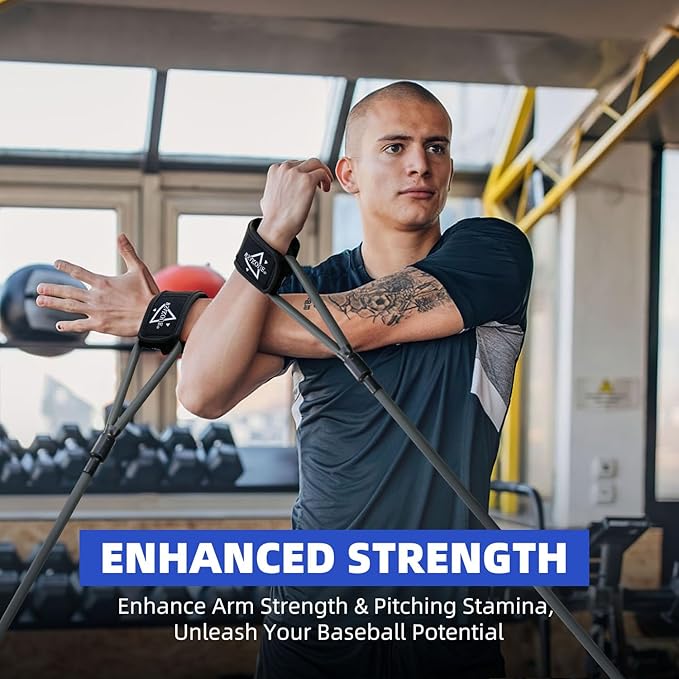 Baseball Resistance Bands - Arm Strengthening Trainer for Pitchers & Players, Softball Pitching Equipment & Sports Accessories-FlexoryFit