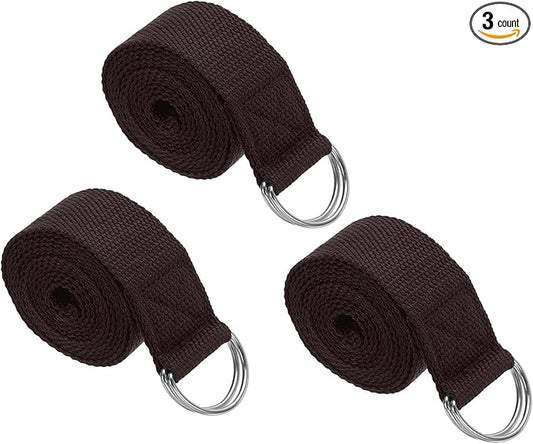 PATIKIL Yoga Strap for Stretching Cotton Yoga Belt with Adjustable Metal D-Ring Buckle Stretch Band for Fitness Pilates-FlexoryFit