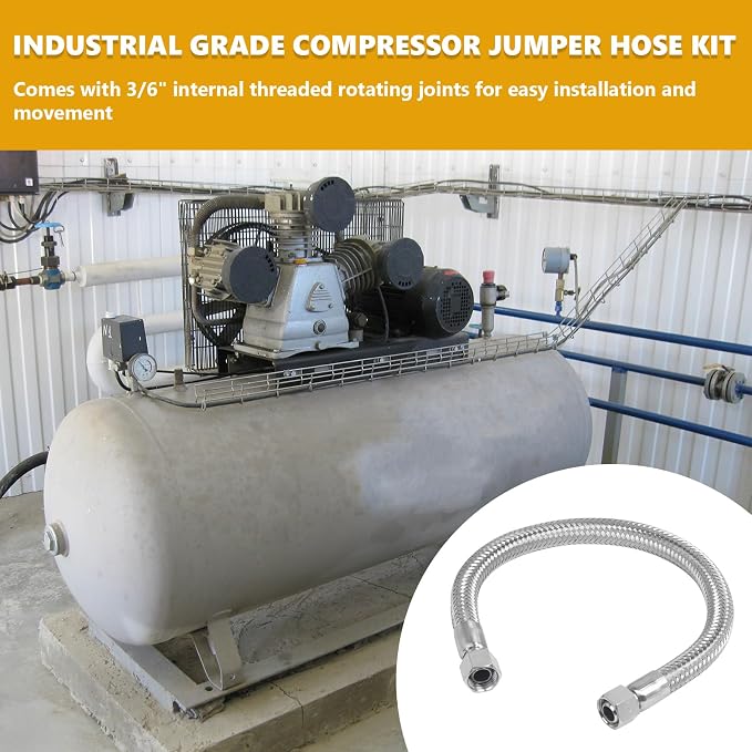 48 Inch 3/4 Inch Industrial Grade Compressor Jumper hose Kit, Air Hose - Image 5