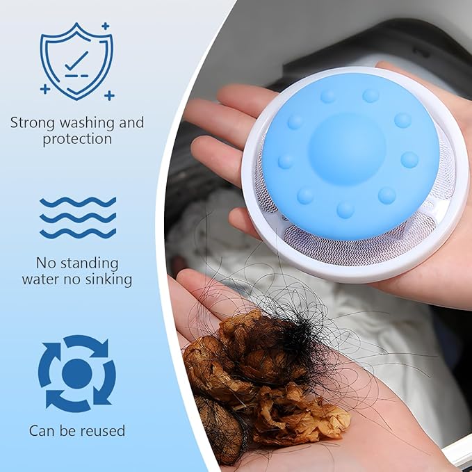 6pcs Pet Hair Remover for Laundry, Floating Hair Filtering Mesh Removal, Lint Trap Cleaning Tool, Lint Catcher for Washing Machine, Dog Cat Hair Remover for Laundry