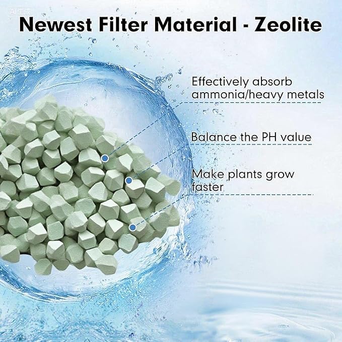 Aquarium 12 Pack Medium Filter Cartridges with Zeolite, Compatible with Whisper Filters 10i, IQ10, PF10 Power Filters
