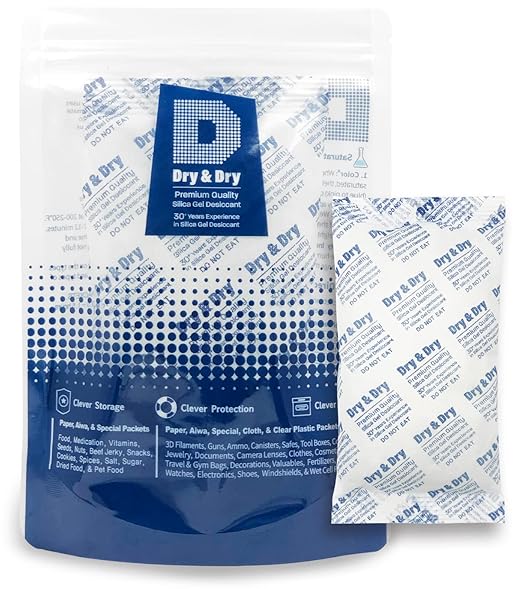 Dry & Dry 300 Gram [1 Packet] Silica Gel Packets, Desiccant Packs, Silica Gel - Rechargeable Silica Packets, Moisture Absorbers, Silica Gel Packs