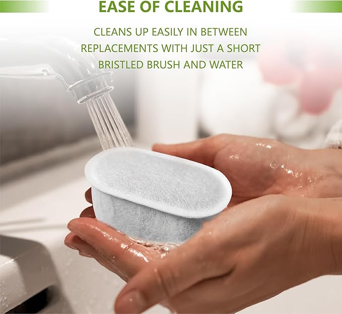 Cat Water Fountain Charcoal Replacement Filters Compatible with W300 W300B W500 Automatic Pet Fountain 67oz/2L & 71oz/2.1L & 118oz/3.5L Dog Water Bowl Drinking Dispenser (6 Pack)