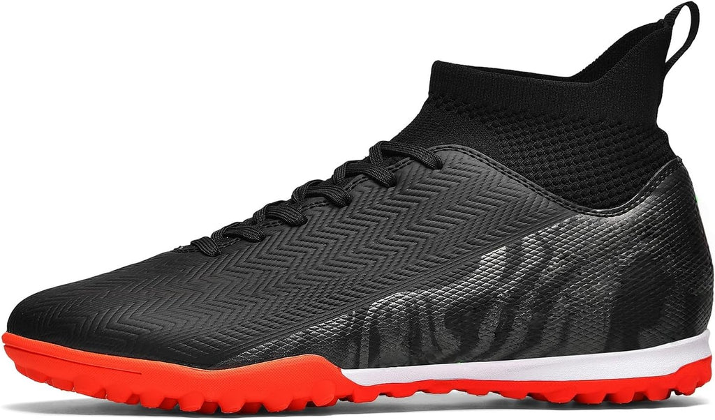 Indoor Soccer Cleats Mens Womens Turf Soccer Cleats Wide Socer Shoes FG AG TF High Ankle Football Boots