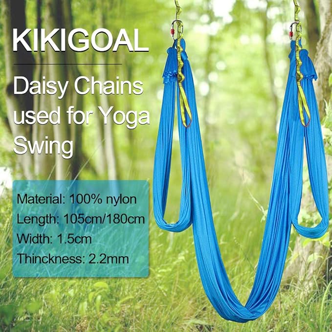 KIKIGOAL 2pcs Safety Daisy Chains Strong Climbing Strap Adjustable Nylon Strap Rope Yoga Pilates Stretching Straps-FlexoryFit