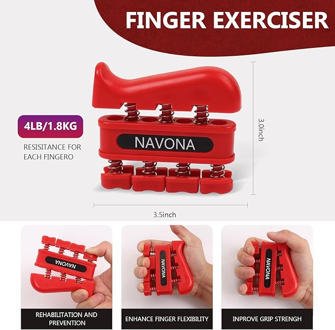 11PCS Grip Strength Trainer Kits, Hand Gripper Strengthener, Forearm Strengthener, Finger Strengthener, Finger Exerciser, Hand Exerciser, Stress Relief Ball, Grip Ring, for Muscle Building, Recover Hand Injury-FlexoryFit