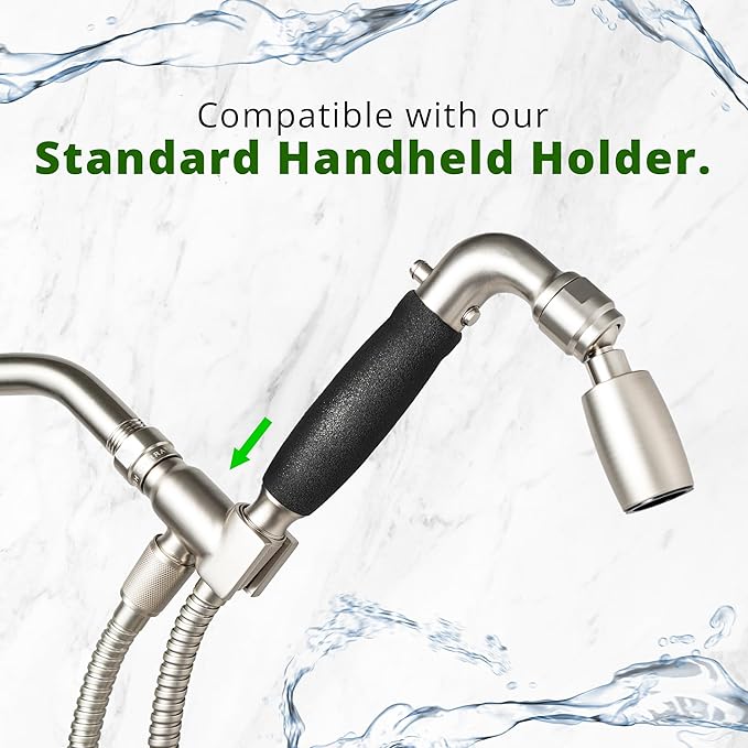 High Sierra® Solid Metal Handheld Shower Head, Lead-Free, with Built-In Trickle Valve. Shower Hose and Holder Not Included. High Pressure 2.0 GPM. Oil Rubbed Bronze
