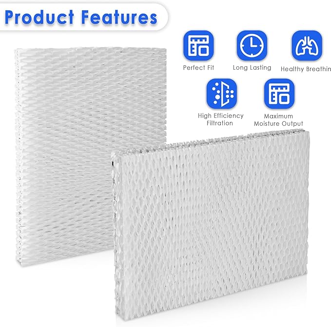 4Pack MD1-0034 Replacement Humidifier Wicks Filters Compatible with Vornado Evaporative Humidifier Evap40, Evap2, EV3, EV100, EV200, EVDC300, EVDC500, EVDC505 (Not for Evap3)