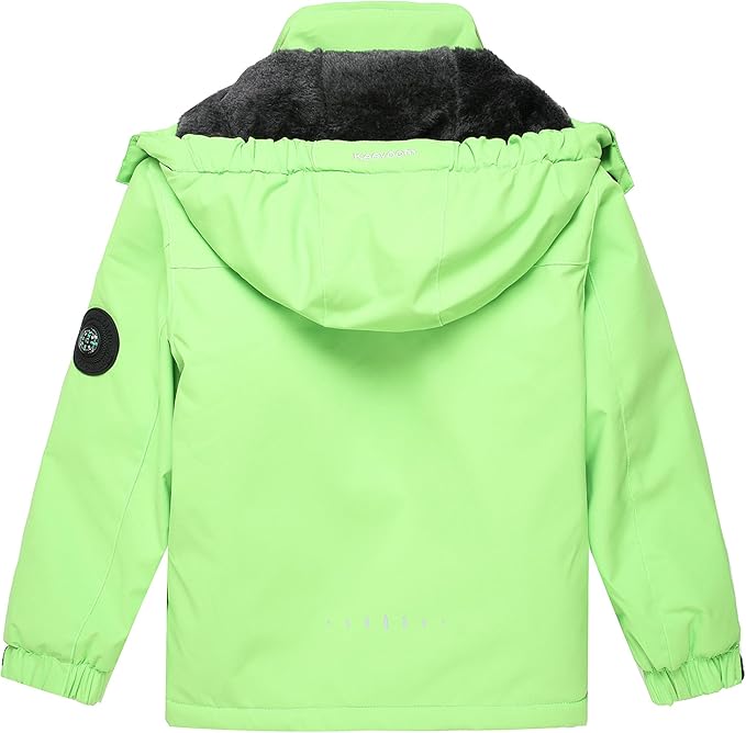 Keevoom Boys Winter Coat Ski Jacket Windproof Kids Snowboard Warm Fleece Snow Coat Waterproof Outdoor Hooded Ski Coats-FlexoryFit