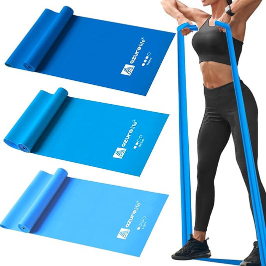 Resistance Bands,Professional Long Non-Latex Elastic Stretch Bands,Exercise Bands for Physical Therapy, Yoga, Pilates, Rehab, at-Home or The Gym Workouts, Strength Training-FlexoryFit
