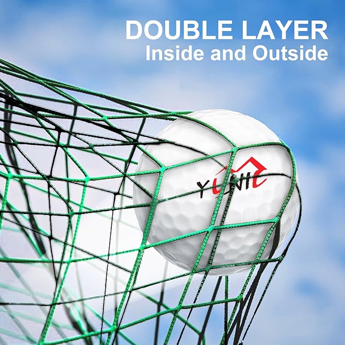 YUNIC Golf Driving Cage with Metal Frame - Choose Standard Hitting Target or Simulator Impact Screen