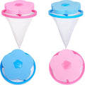 Pet Hair Remover for Laundry,Lint Catcher for Laundry,Washing Machine Floating Lint Mesh Bag,Reusable Household Hair Filter Washer Lint Trap Net Pouch 4 Pieces