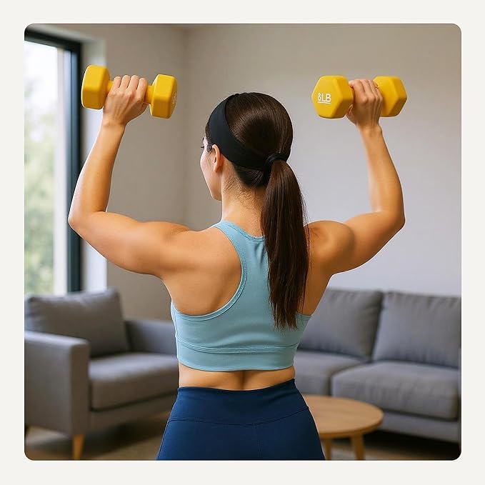 Amazon Basics Neoprene Dumbbell Hand Weights for Exercise and Muscle Toning-FlexoryFit