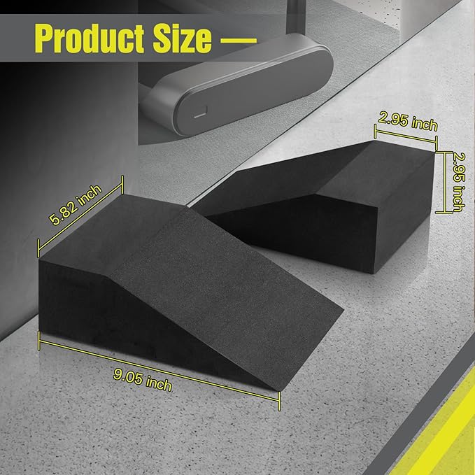 Foam Wedge Slant Board, 2 Pack Squat Wedge for Yoga, Calf Stretching, Physical Therapy & Foot Rehabilitation - Exercise Blocks for Squats, Balance, Pushup & Pilates (Black)-FlexoryFit