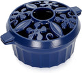 STBoo Wood Stove Steamer - Cast Iron Fireplace Humidifier | Indoor Pot for Home Heating | Round Bowl Fire Place Stove Covers Accessories Decorative | Matte Finish & Rust Resistan & 2.7 Quart, Blue
